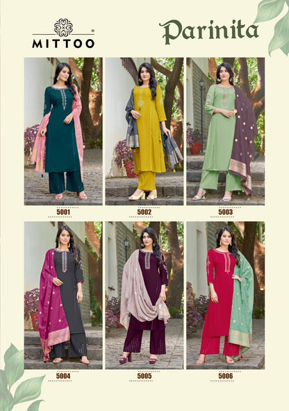 Parnita Mittoo Rayon Readymade Plazzo Style Suits