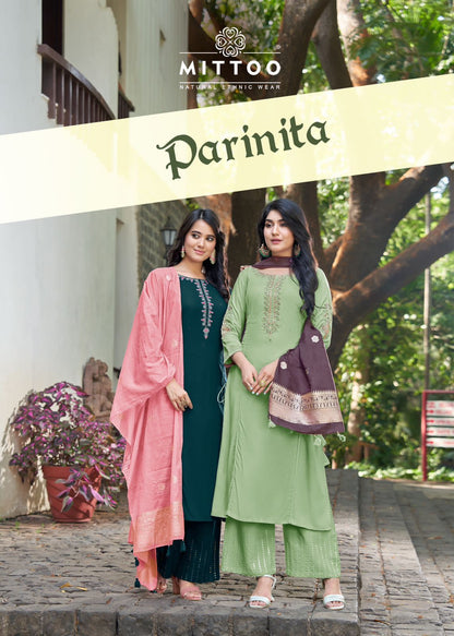 Parnita Mittoo Rayon Readymade Plazzo Style Suits