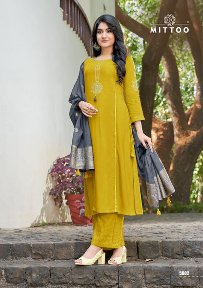 Parnita Mittoo Rayon Readymade Plazzo Style Suits