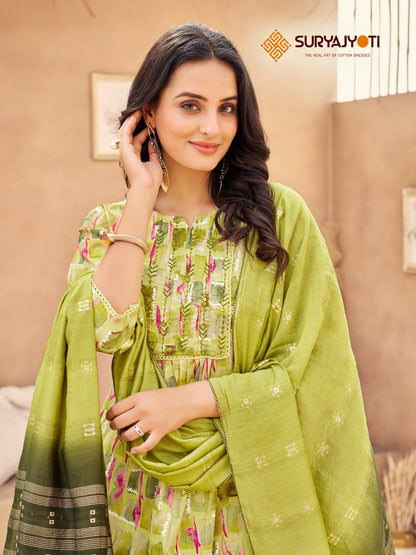 Parnita Vol 1 Suryajyoti Cambric Readymade Pant Style Suits