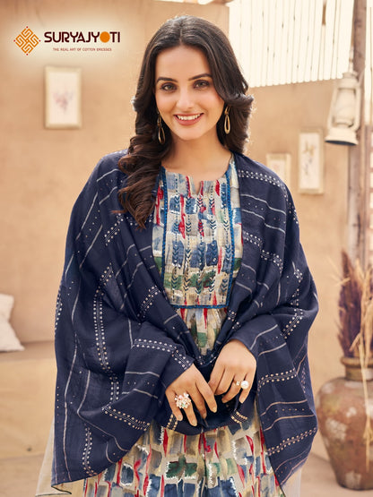 Parnita Vol 1 Suryajyoti Cambric Readymade Pant Style Suits