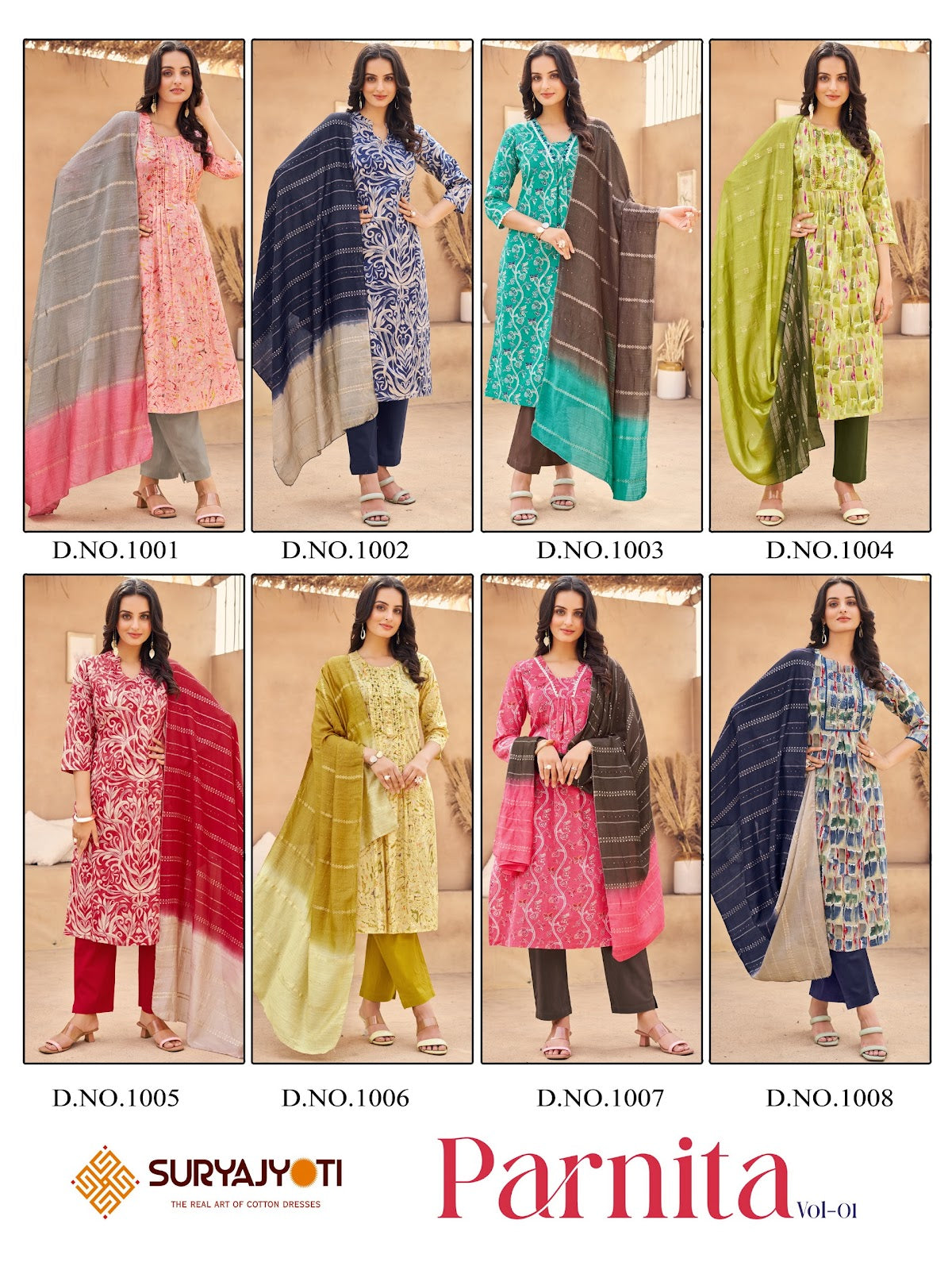 Parnita Vol 1 Suryajyoti Cambric Readymade Pant Style Suits