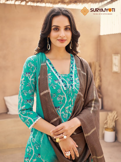 Parnita Vol 1 Suryajyoti Cambric Readymade Pant Style Suits