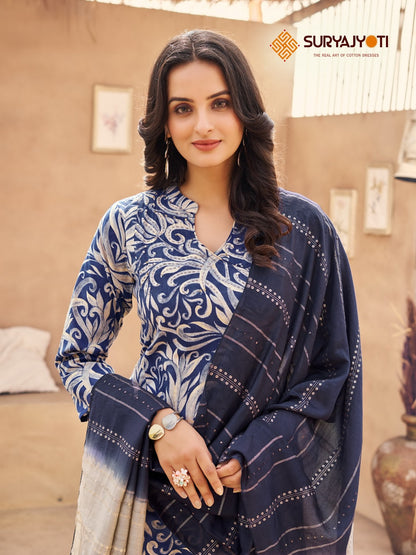 Parnita Vol 1 Suryajyoti Cambric Readymade Pant Style Suits