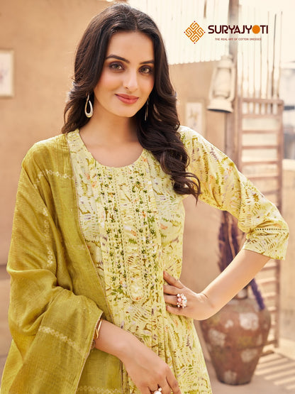 Parnita Vol 1 Suryajyoti Cambric Readymade Pant Style Suits