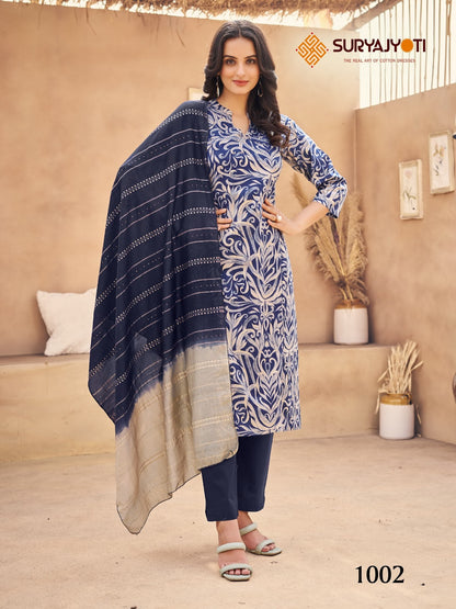 Parnita Vol 1 Suryajyoti Cambric Readymade Pant Style Suits