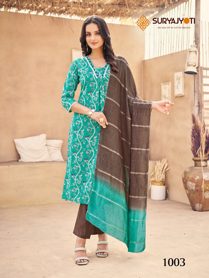 Parnita Vol 1 Suryajyoti Cambric Readymade Pant Style Suits