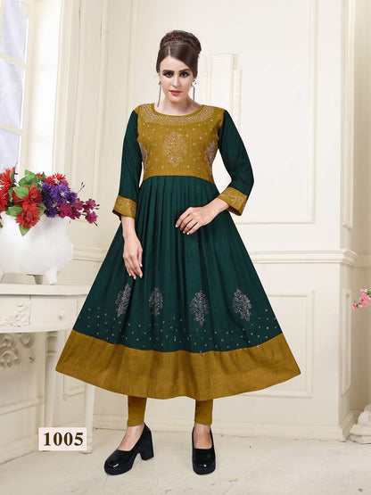 Partner Vol 1 Kavinay Two Tone Anarkali Kurtis