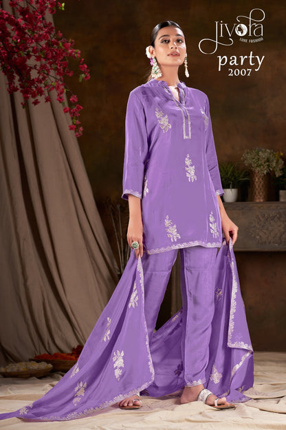 Party Jivora Viscose Readymade Pant Style Suits
