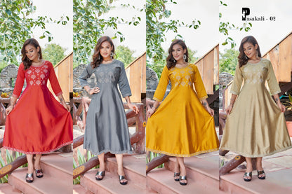Pasakali Premnath Silk Cotton Anarkali Kurtis