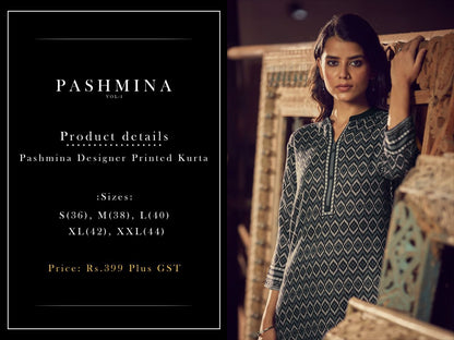 Pashmina Vol 1 Eternal Pashmina Straight Cut Kurtis
