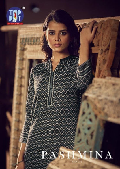 Pashmina Vol 1 Eternal Pashmina Straight Cut Kurtis