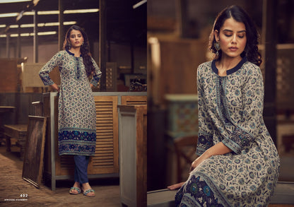 Pashmina Vol 1 Eternal Pashmina Straight Cut Kurtis
