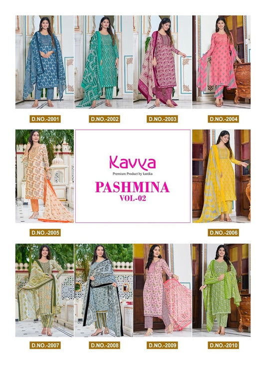 Pashmina Vol 2 Kavya Cotton Readymade Pant Style Suits