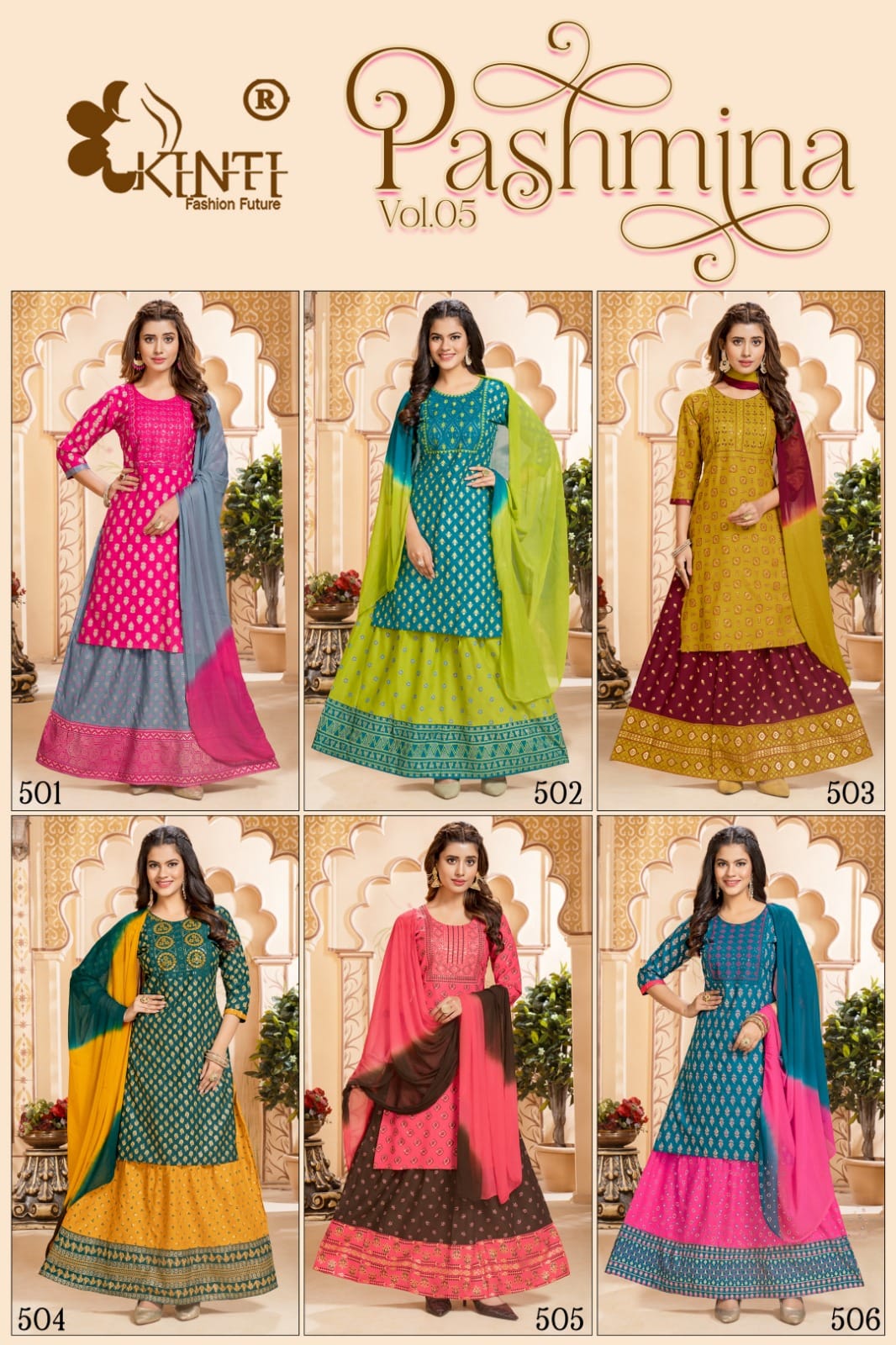 Pashmina Vol 5 Kinti Rayon Readymade Skirt Style Suits