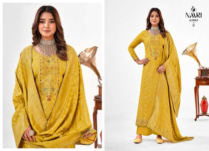 Pastel Naari Dola Jacquard Pant Style Suits