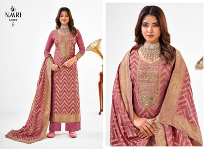 Pastel Naari Dola Jacquard Pant Style Suits