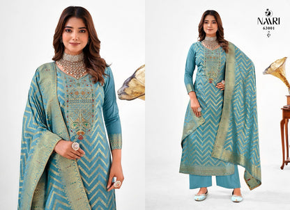 Pastel Naari Dola Jacquard Pant Style Suits