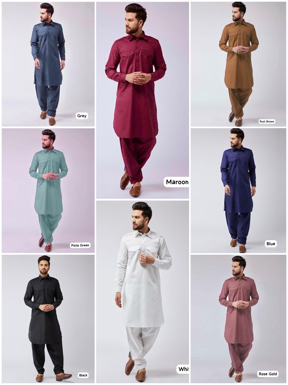 Pathani Vol 1 Bluehills Cotton Slub Mens Kurta Pajama
