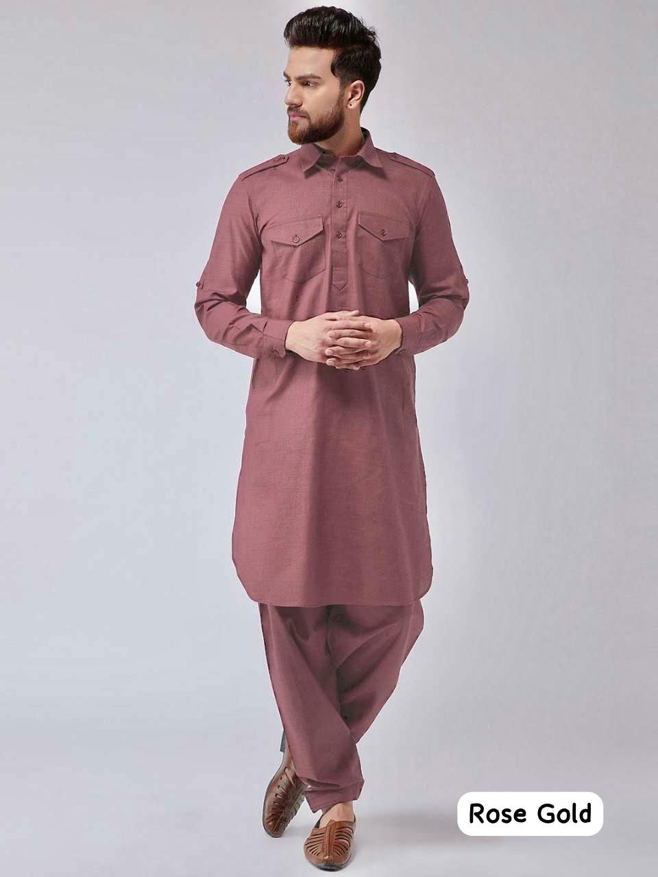Pathani Vol 1 Bluehills Cotton Slub Mens Kurta Pajama