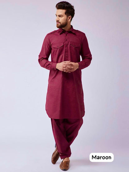 Pathani Vol 1 Bluehills Cotton Slub Mens Kurta Pajama