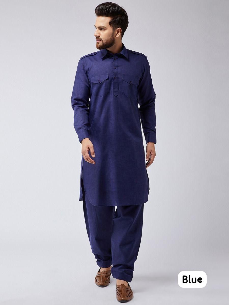 Pathani Vol 1 Bluehills Cotton Slub Mens Kurta Pajama