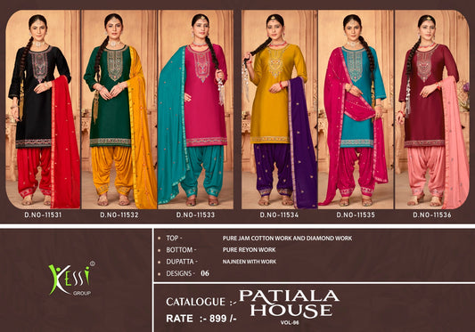 Patiala House Vol 96 Kalarang Jaam Cotton Salwar Suits