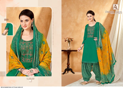 Patiyala Fusion 16 (Sleeve Work) Alok Rayon Salwar Suits