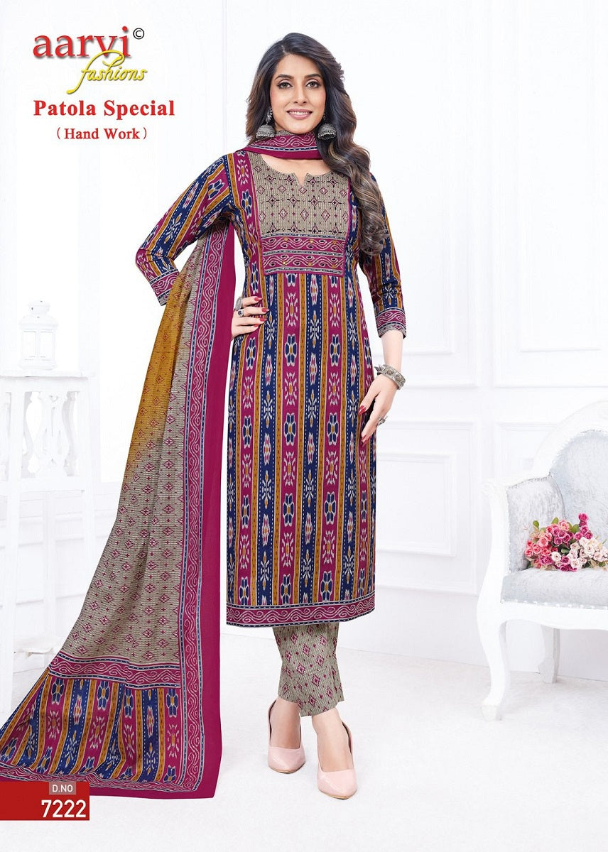 Patola Special Vol 1 Aarvi Fashions Cotton Readymade Pant Style Suits