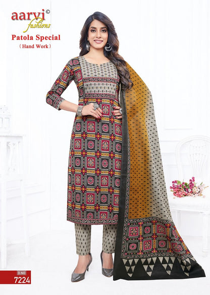 Patola Special Vol 1 Aarvi Fashions Cotton Readymade Pant Style Suits