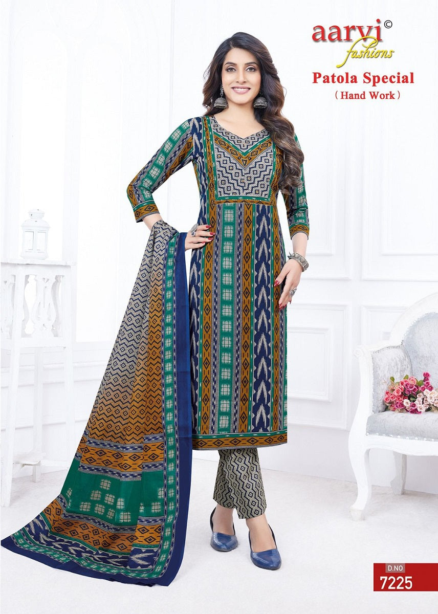 Patola Special Vol 1 Aarvi Fashions Cotton Readymade Pant Style Suits
