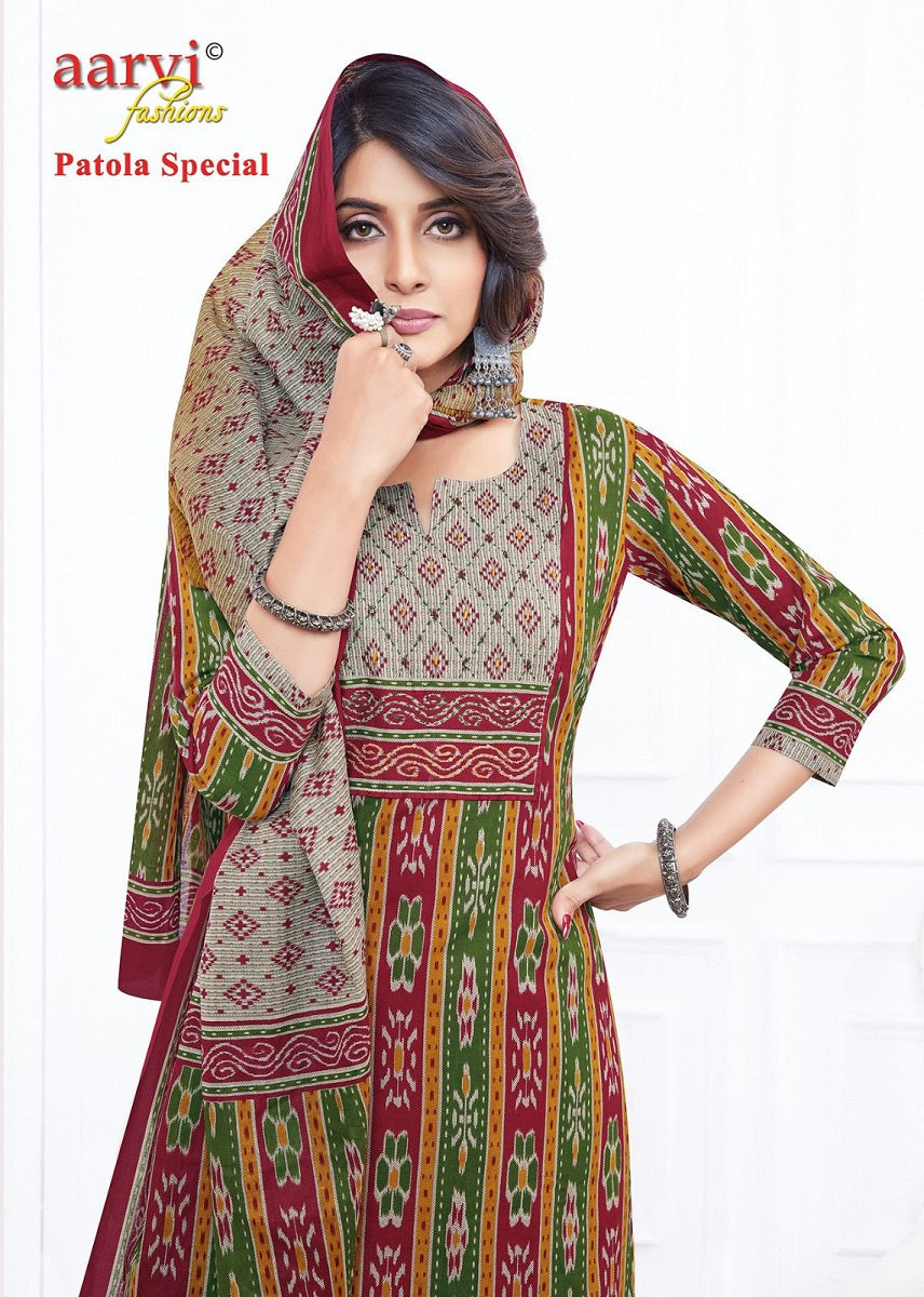 Patola Special Vol 1 Aarvi Fashions Cotton Readymade Pant Style Suits