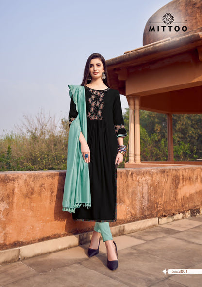 Pavitra Mittoo Rayon Readymade Pant Style Suits