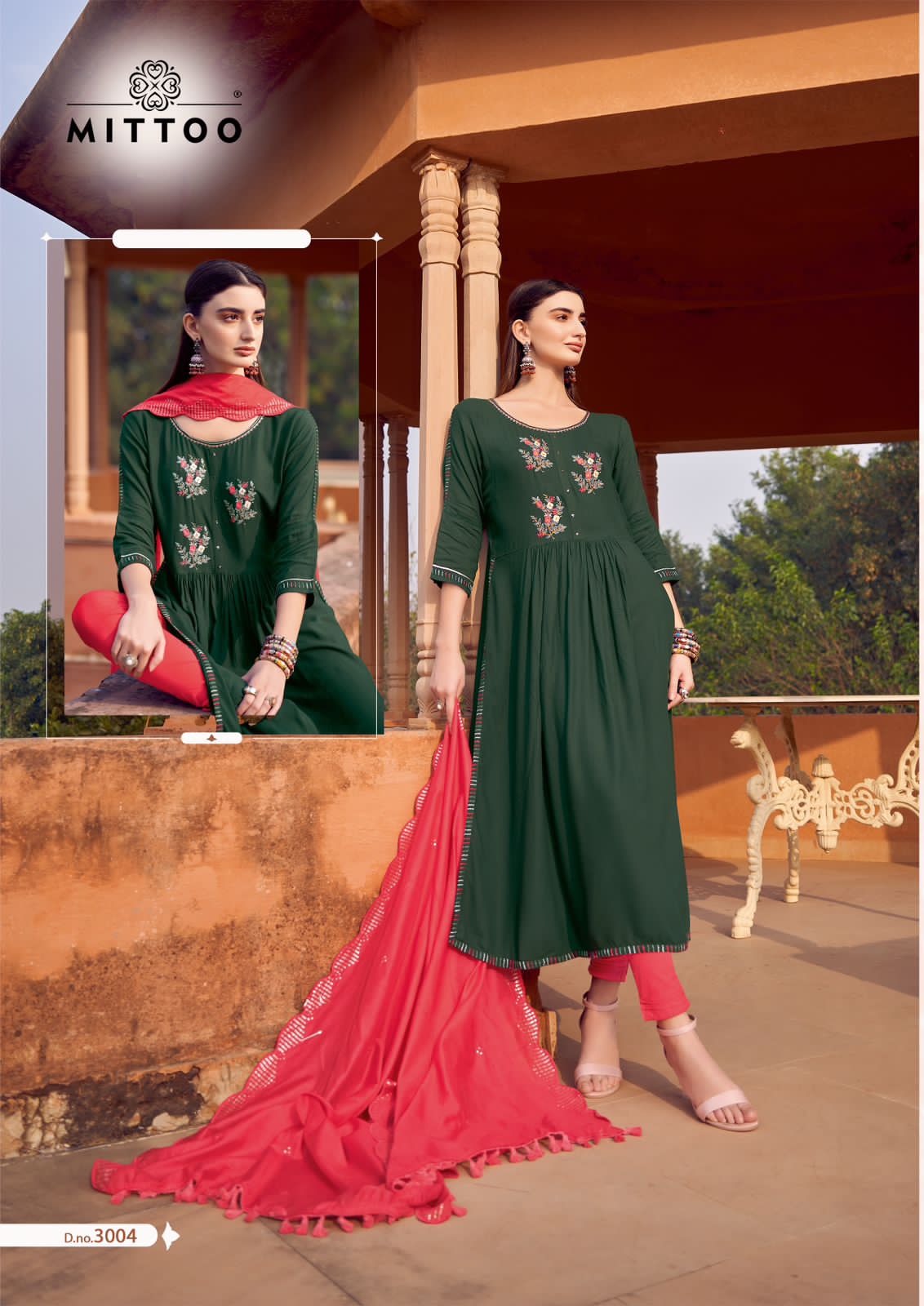Pavitra Mittoo Rayon Readymade Pant Style Suits
