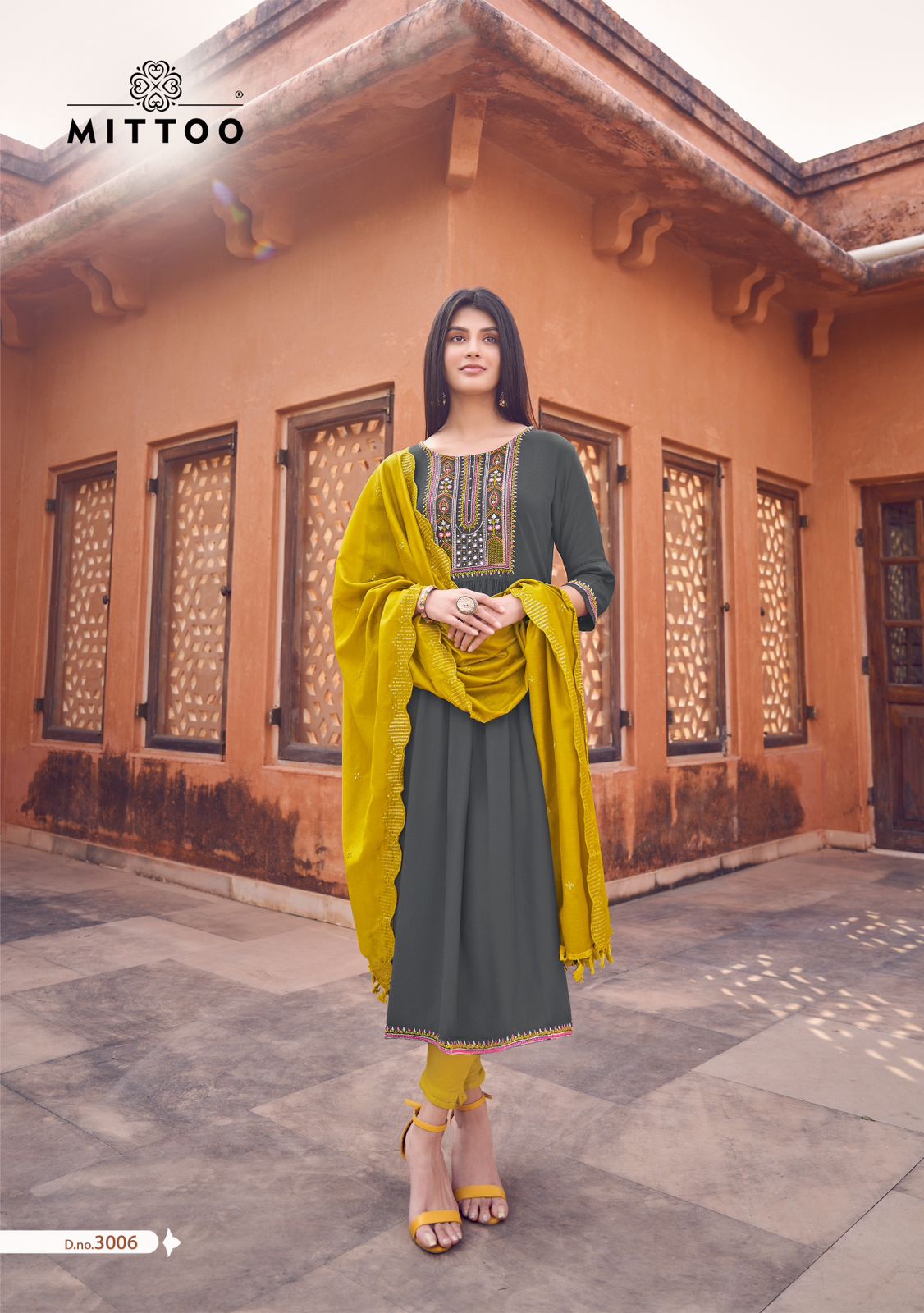 Pavitra Mittoo Rayon Readymade Pant Style Suits