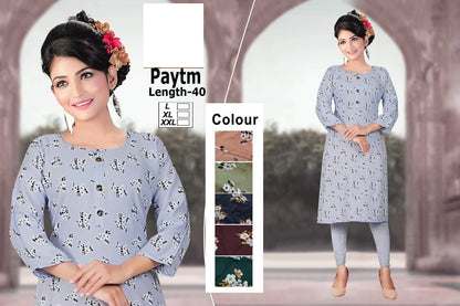 Paytm-2212 Zoya Rayon Knee Length Kurtis