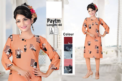 Paytm-2212 Zoya Rayon Knee Length Kurtis