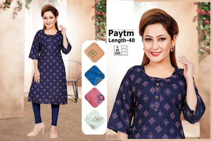 Paytm-2212 Zoya Rayon Knee Length Kurtis