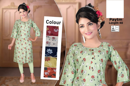 Paytm-2212 Zoya Rayon Knee Length Kurtis