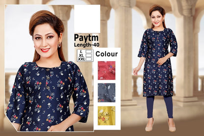 Paytm-2212 Zoya Rayon Knee Length Kurtis