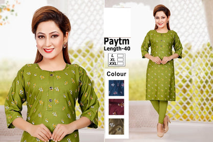 Paytm-2212 Zoya Rayon Knee Length Kurtis