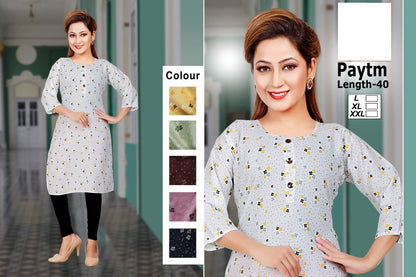 Paytm-2212 Zoya Rayon Knee Length Kurtis