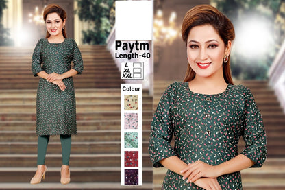 Paytm-2212 Zoya Rayon Knee Length Kurtis