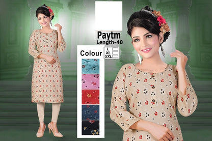 Paytm-2212 Zoya Rayon Knee Length Kurtis
