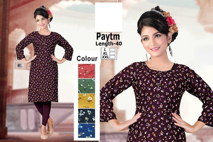 Paytm-2212 Zoya Rayon Knee Length Kurtis