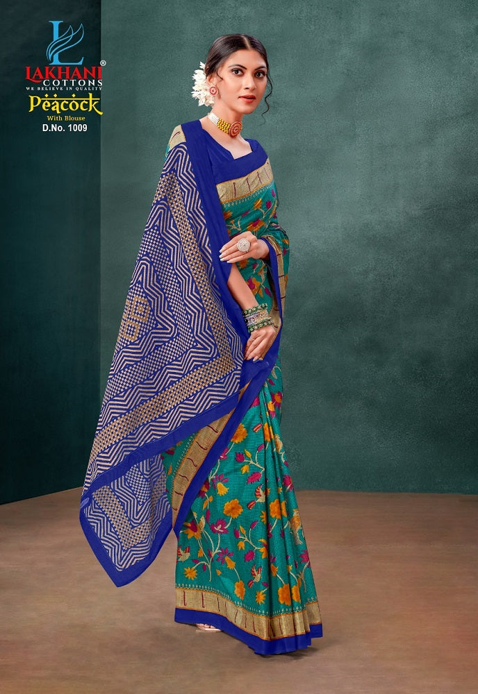 Peacock Lakhani Cotton Sarees