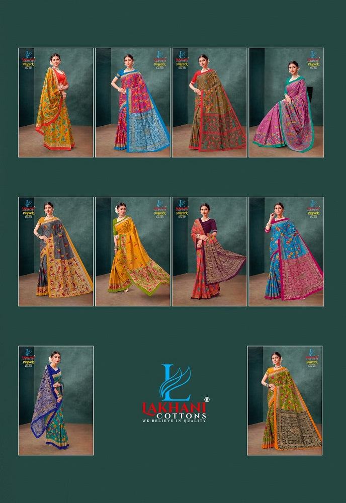 Peacock Lakhani Cotton Sarees