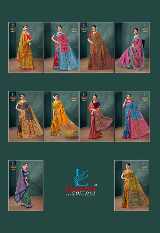 Peacock Lakhani Cotton Sarees