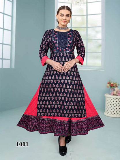 Peacock Vol 2 Kavinay Rayon Anarkali Kurtis