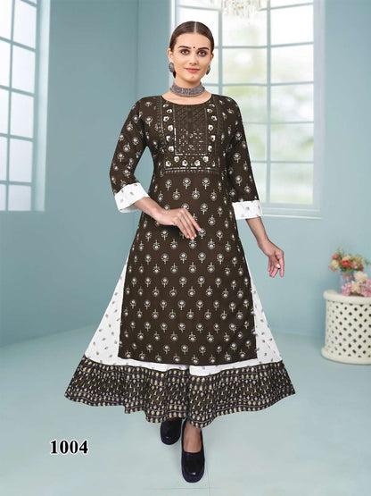 Peacock Vol 2 Kavinay Rayon Anarkali Kurtis